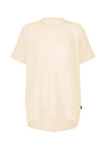 A product shot of the HaaT KYO CHIJIMI 2WAY tunic in ivory.