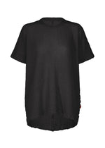 A product shot of the HaaT KYO CHIJIMI 2WAY tunic in brownish black.