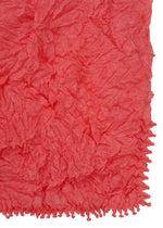 A detail shot of the HaaT KUMO SHIBORI KNIT SHEER top.