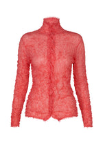 A product shot of the HaaT KUMO SHIBORI KNIT SHEER cardigan in pink.