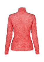 A detail shot of the HaaT KUMO SHIBORI KNIT SHEER cardigan.