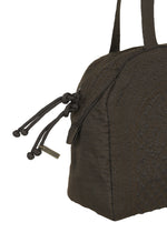 A detail shot of the HaaT BLOOM & PLAID BOSTON handbag.