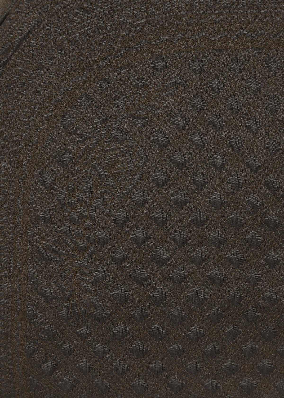 A detail shot of the HaaT BLOOM & PLAID BOSTON handbag.