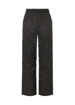 A product shot of the HaaT DELICATE FLORAL BHILL trousers in almost black.