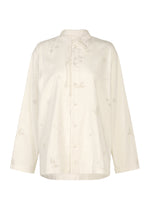 A product shot of the HaaT MULMUL BHILL top in ecru.