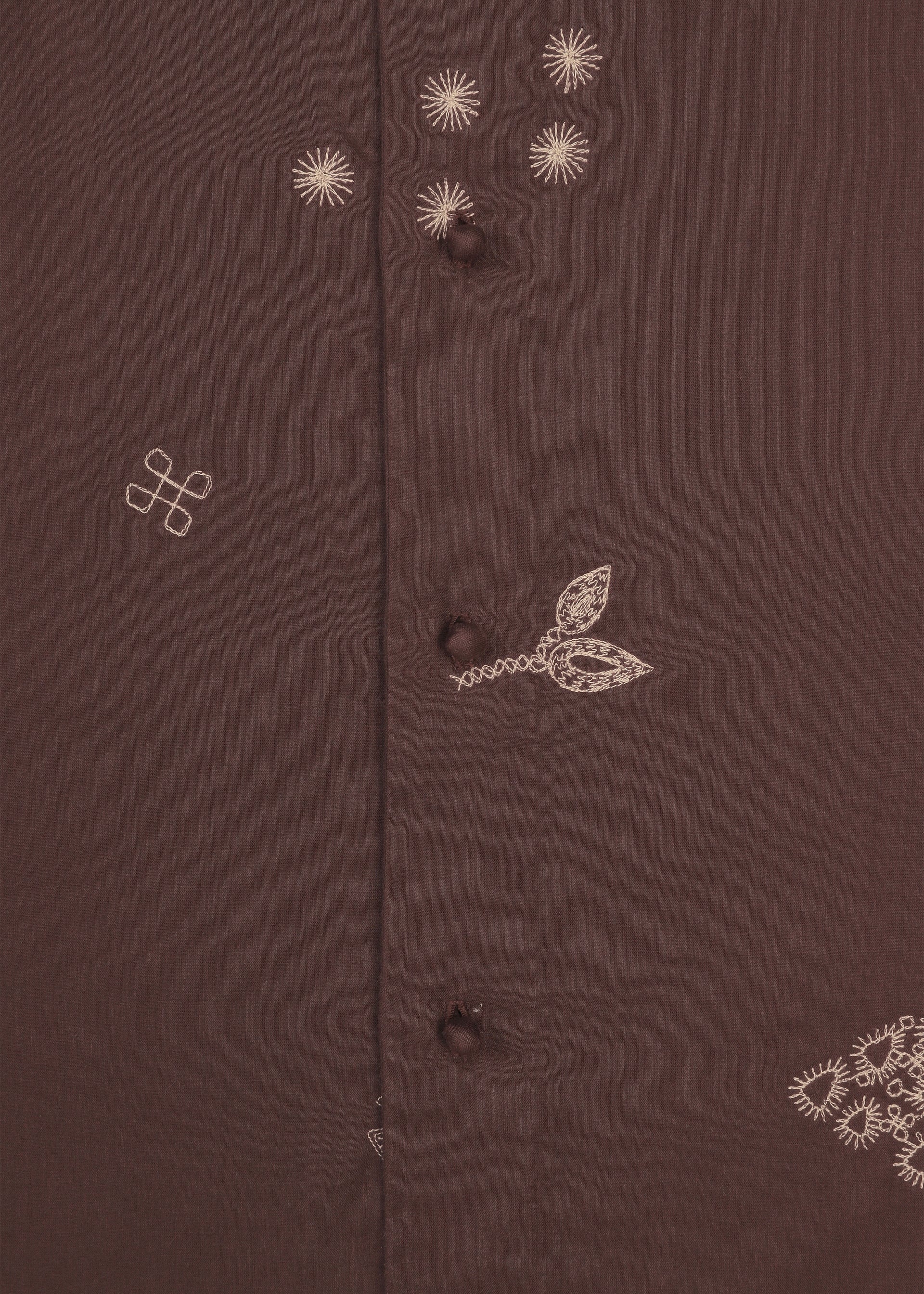 A detail shot of the HaaT MULMUL BHILL top.