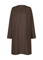 A product shot of the HaaT KANGRI POCKET DOT shirt in coffee brown.