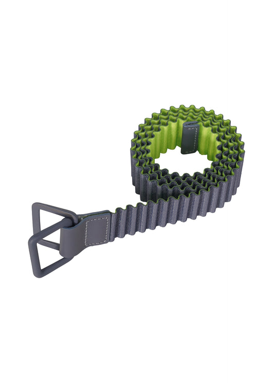 PLEATS BELT Belt Light Green x Grey