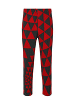 TRIANGULAR GRID Trousers Red