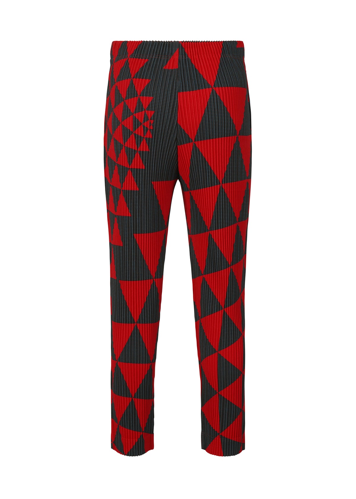 TRIANGULAR GRID Trousers Red