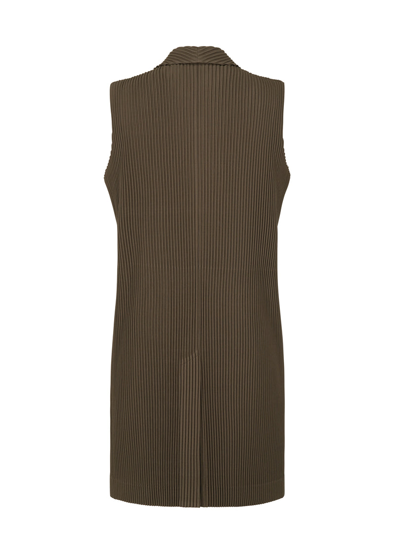 TAILORED PLEATS 1 Vest Dark Khaki