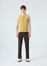 TAILORED PLEATS 1 Vest Dark Khaki