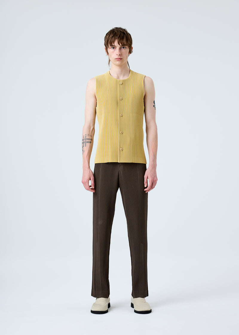 TAILORED PLEATS 1 Vest Dark Khaki