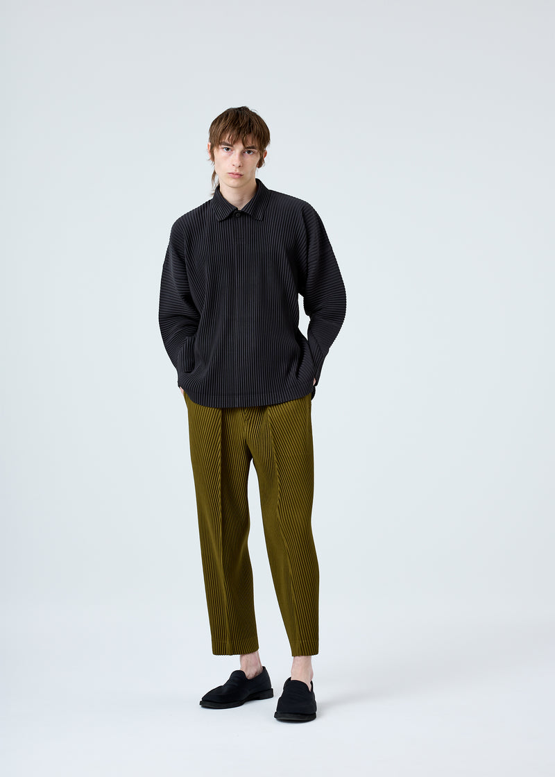 PLEATS BOTTOMS Trousers Olive Khaki