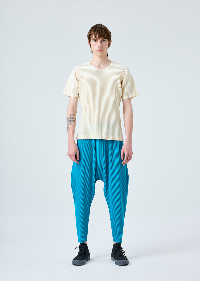 COLORFUL PLEATS BOTTOMS Trousers Turquoise Blue