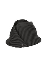 A product shot of the HOMME PLISSÉ ISSEY MIYAKE UNIT HAT hat in black (15).