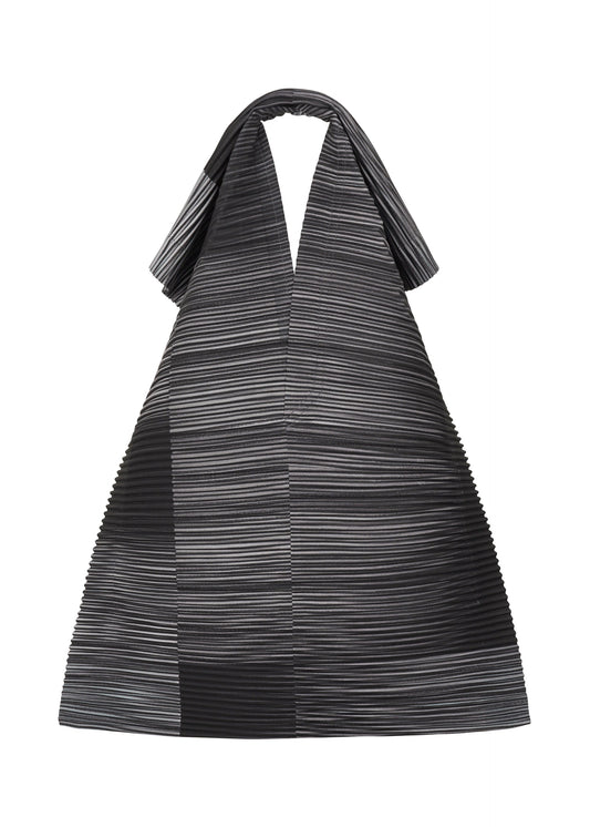 A product shot of the HOMME PLISSÉ ISSEY MIYAKE RB_ALL OVER PLEATS BAG bag in grey (12).