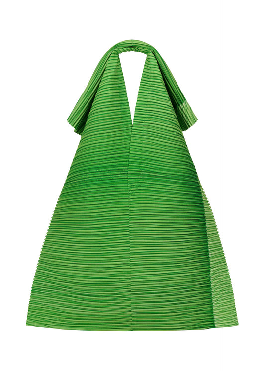 A product shot of the HOMME PLISSÉ ISSEY MIYAKE RB_ALL OVER PLEATS BAG bag in green (62).