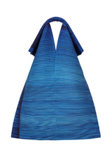 A product shot of the HOMME PLISSÉ ISSEY MIYAKE RB_ALL OVER PLEATS BAG bag in blue (72).