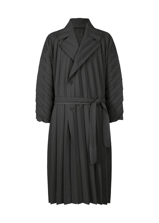 A product shot of the HOMME PLISSÉ ISSEY MIYAKE  EDGE COAT coat in black (15)