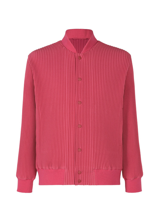 A product shot of the HOMME PLISSÉ ISSEY MIYAKE KERSEY PLEATS jacket in pink (22).