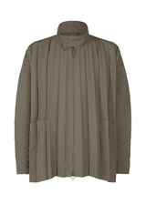 A product shot of the HOMME PLISSÉ ISSEY MIYAKE EDGE COAT jacket in charcoal (14)