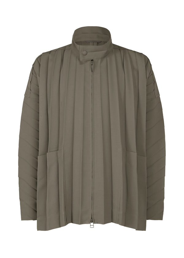 A product shot of the HOMME PLISSÉ ISSEY MIYAKE EDGE COAT jacket in charcoal (14)