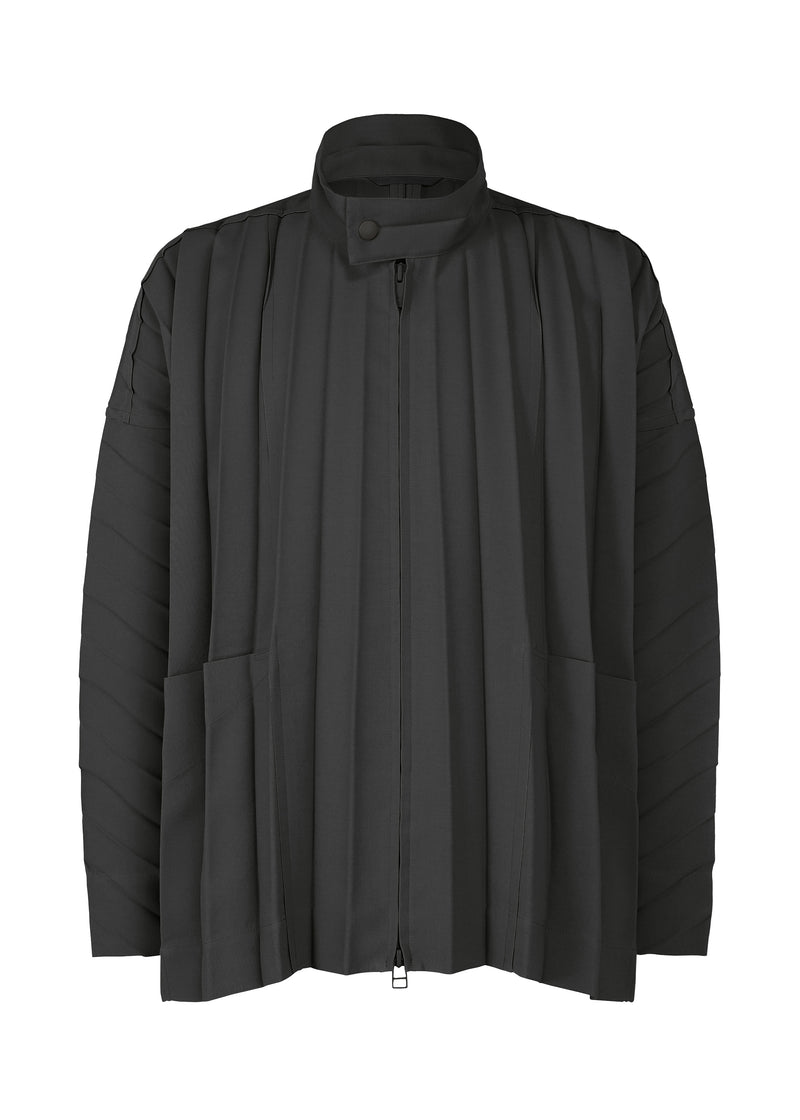 A product shot of the HOMME PLISSÉ ISSEY MIYAKE EDGE COAT jacket in black (15)