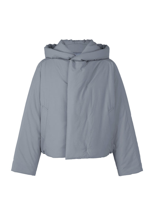 A product shot of the HOMME PLISSÉ ISSEY MIYAKE BLANK DUVET COAT jacket in charcoal (14).