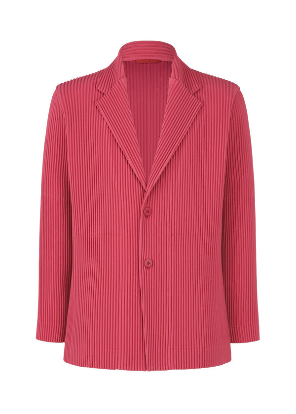 A product shot of the HOMME PLISSÉ ISSEY MIYAKE KERSEY PLEATS jacket in pink (22).