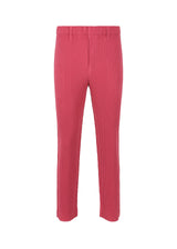 A product shot of the HOMME PLISSÉ ISSEY MIYAKE KERSEY PLEATS trousers in pink (22).