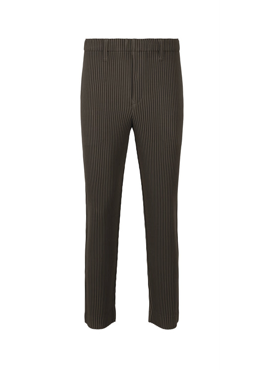 A product shot of the HOMME PLISSÉ ISSEY MIYAKE KERSEY PLEATS trousers in brown (44).