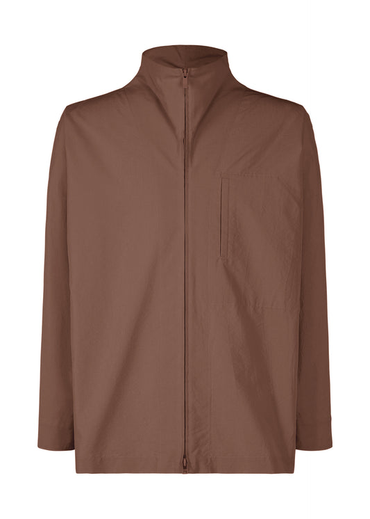 A product shot of the HOMME PLISSÉ ISSEY MIYAKE  BLANK SHIRT shirt in brown (44)