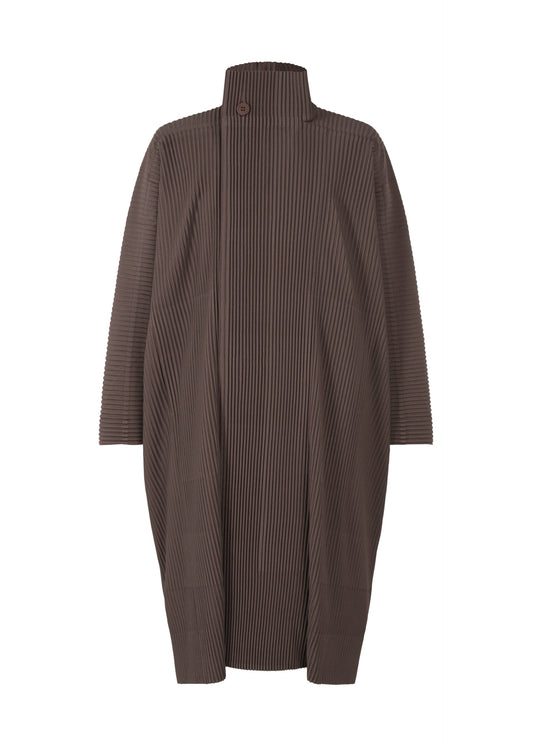 A product shot of the HOMME PLISSÉ ISSEY MIYAKE MC DECEMBER coat in slate violet (83).