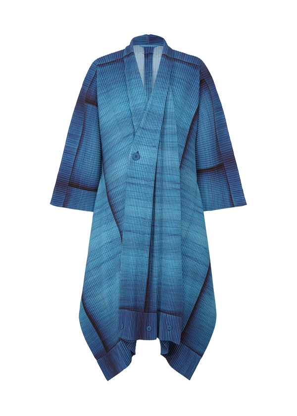 RB_ALL OVER PLEATS Coat Blue