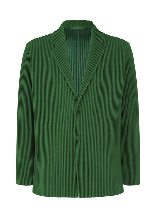 A product shot of the HOMME PLISSÉ ISSEY MIYAKE TAILORED PLEATS 1 jacket in seaweed green (64)