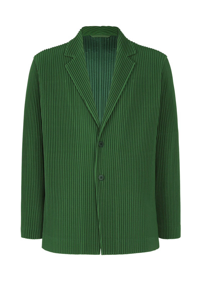 A product shot of the HOMME PLISSÉ ISSEY MIYAKE TAILORED PLEATS 1 jacket in seaweed green (64)