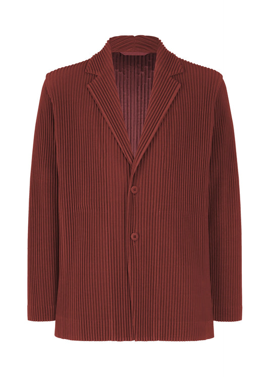 A product shot of the HOMME PLISSÉ ISSEY MIYAKE TAILORED PLEATS 2 jacket in crimson red (25).