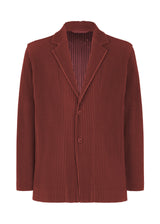 A product shot of the HOMME PLISSÉ ISSEY MIYAKE TAILORED PLEATS 2 jacket in crimson red (25).