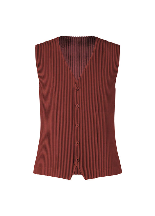 TAILORED PLEATS 2 Vest Crimson Red