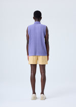 A model wears the HOMME PLISSÉ ISSEY MIYAKE  MC JULY shorts