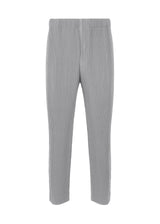 A product shot of the HOMME PLISSÉ ISSEY MIYAKE MC AUGUST trousers in mole grey (16)