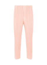 A product shot of the HOMME PLISSÉ ISSEY MIYAKE MC AUGUST trousers in pale pink (20)