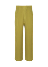 A product shot of the HOMME PLISSÉ ISSEY MIYAKE MC OCTOBER trousers in green tea (66).