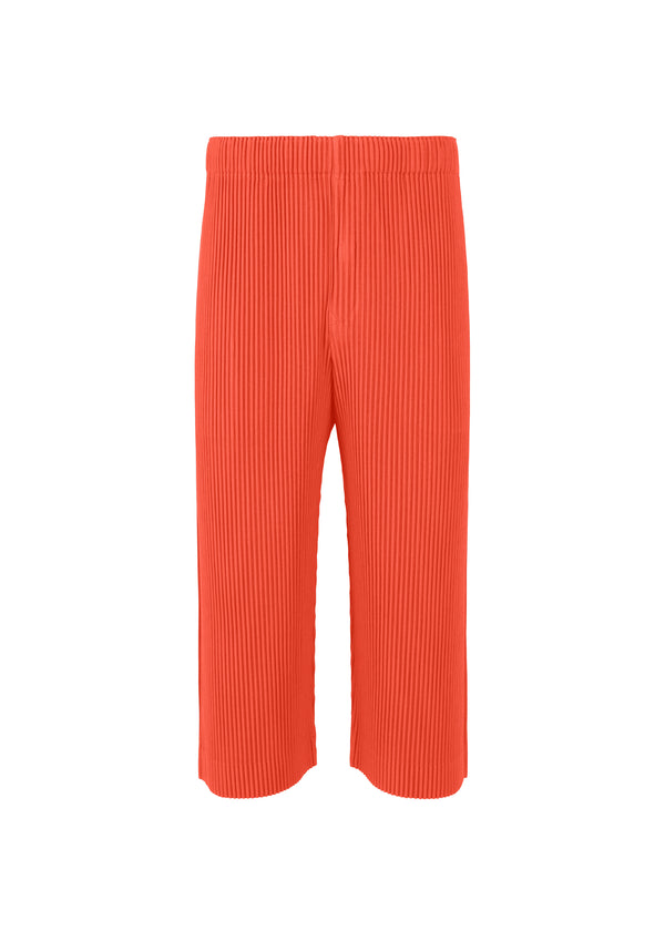 A product shot of the HOMME PLISSÉ ISSEY MIYAKE  PLEATS BOTTOMS 1 trousers in salmon red (27)