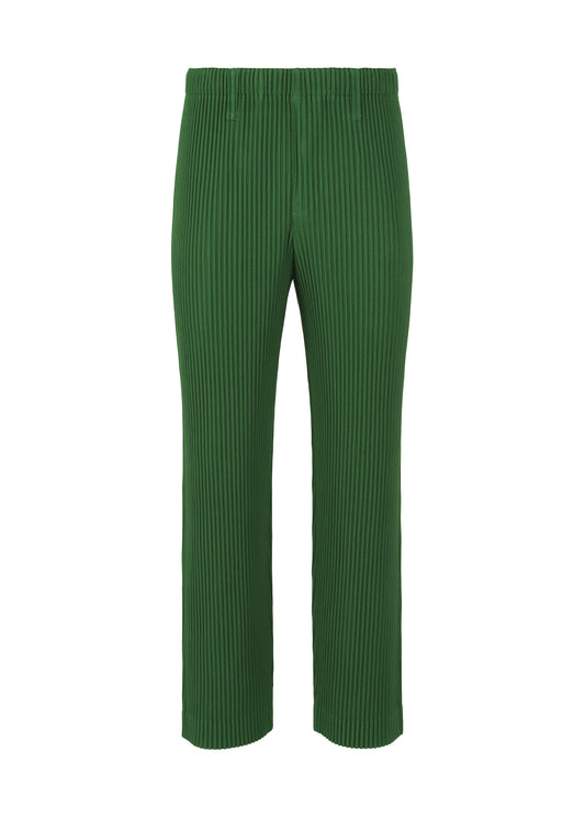 A product shot of the HOMME PLISSÉ ISSEY MIYAKE TAILORED PLEATS 1 trousers in seaweed green (64)