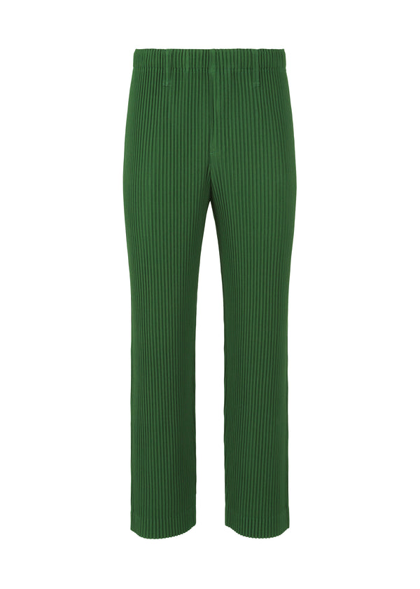 A product shot of the HOMME PLISSÉ ISSEY MIYAKE TAILORED PLEATS 1 trousers in seaweed green (64)