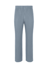 A product shot of the HOMME PLISSÉ ISSEY MIYAKE TAILORED PLEATS 1 trousers in blue grey (76)