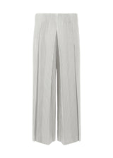 A product shot of the HOMME PLISSÉ ISSEY MIYAKE  TUCKED trousers in light grey (11)