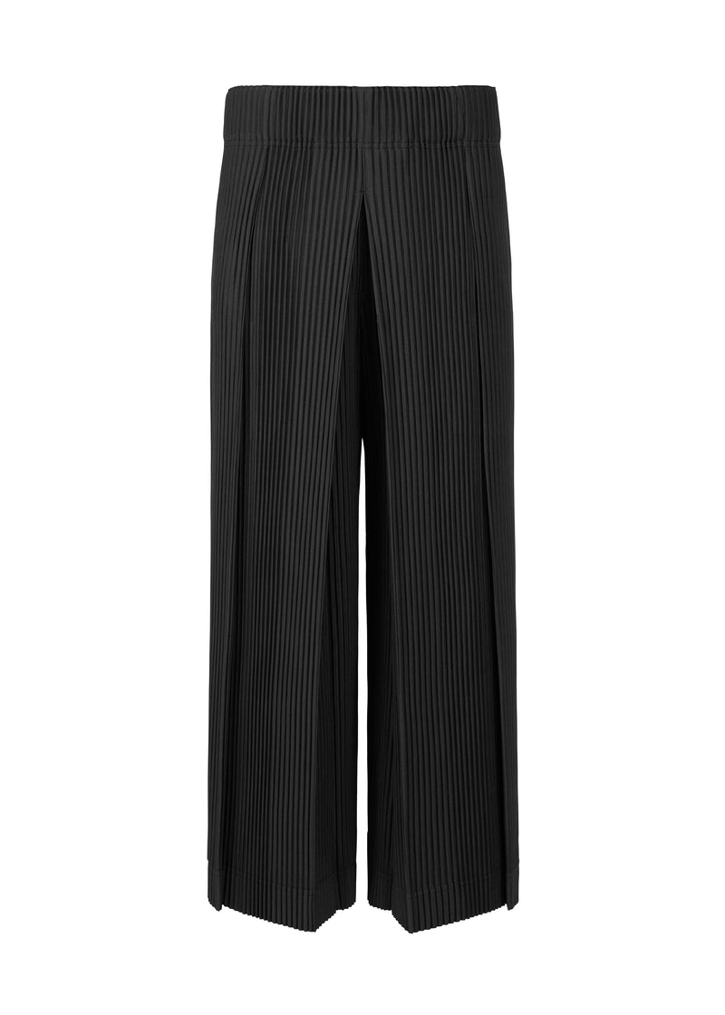 A product shot of the HOMME PLISSÉ ISSEY MIYAKE  TUCKED trousers in black (15)